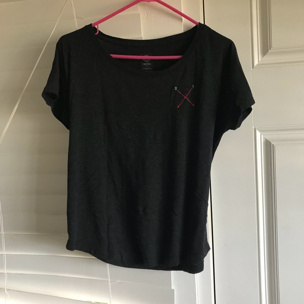Black/gray  top/T-shirt